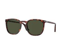 Persol Unisex PO3316S 24/31 Occhiali da sole Acetato Tartaruga Verde Rotonda Normale