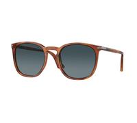 Persol Unisex PO3316S 96/S3 Occhiali da sole Acetato Marrone Blu Rotonda Polarizzata Sfumato
