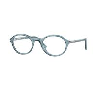 Persol Unisex PO3351V 1204 Montature da vista Acetato Blu Trasparente Rotonda Normale