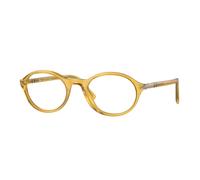 Persol Unisex PO3351V 204 Montature da vista Acetato Giallo Trasparente Rotonda Normale