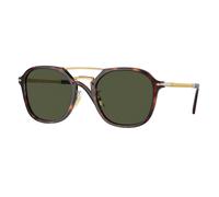 Persol Unisex PO3352S 24/31 Occhiali da sole Acetato Tartaruga Verde Squadrata Normale