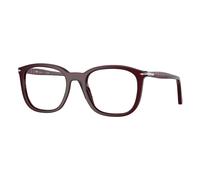 Persol Unisex PO3355V 1216 Montature da vista Acetato Bordeaux Trasparente Pillow Normale