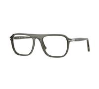 Persol Unisex PO3359V JACQUES 1103 Montature da vista Acetato Grigio Trasparente Squadrata Normale