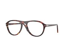 Persol Unisex PO3371V LYNN 24 Montature da vista Acetato Tartaruga Trasparente Pilot Normale