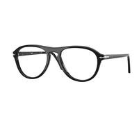 Persol Unisex PO3371V LYNN 95 Montature da vista Acetato Nero Trasparente Pilot Normale