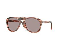 Persol Uomo Persol PO0649 123353 Occhiali da sole Acetato Rosso Viola Pilot Normale