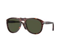 Persol Uomo Persol PO0649 24/31 Occhiali da sole Acetato Tartaruga Verde Pilot Normale