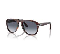 Persol Uomo Persol PO0649 24/86 Occhiali da sole Acetato Tartaruga Blu Pilot Normale Sfumato