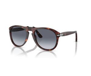 Persol Uomo Persol PO0649 24/86 Occhiali da sole Acetato Tartaruga Blu Pilot Normale Sfumato