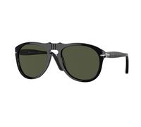 Persol Uomo Persol PO0649 95/31 Occhiali da sole Acetato Nero Verde Pilot Normale