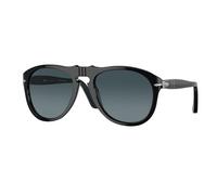 Persol Uomo Persol PO0649 95/S3 Occhiali da sole Acetato Nero Blu Pilot Polarizzata Sfumato