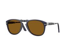 Persol Uomo Persol PO0714 FOLDING 121733 Occhiali da sole Acetato Blu Marrone Pilot Normale