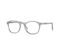 Persol Uomo Persol PO3007V 309 Montature da vista Acetato Grigio Trasparente Squadrata Normale