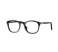 Persol Uomo Persol PO3007V 95 Montature da vista Acetato Nero Trasparente Squadrata Normale