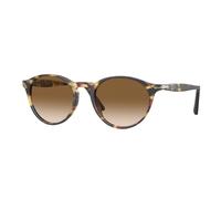 Persol Uomo Persol PO3092SM 900551 Occhiali da sole Acetato Tartaruga Marrone Rotonda Normale Sfumato
