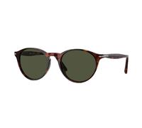 Persol Uomo Persol PO3092SM 901531 Occhiali da sole Acetato Tartaruga Verde Rotonda Normale