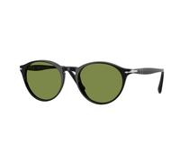 Persol Uomo Persol PO3092SM 95/4E Occhiali da sole Acetato Nero Verde Rotonda Normale