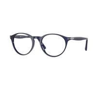 Persol Uomo Persol PO3092V 9038 Montature da vista Acetato Blu Trasparente Pantos Normale