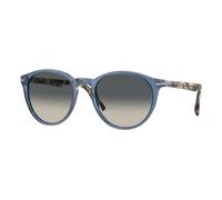 Persol Uomo Persol PO3152S 120271 Occhiali da sole Acetato Blu Grigio Rotonda Normale Sfumato