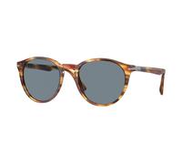 Persol Uomo Persol PO3152S 904356 Occhiali da sole Acetato Marrone Blu Rotonda Normale