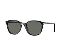 Persol Uomo PO3186S 95/58 Occhiali da sole Acetato Nero Verde Rotonda Polarizzata