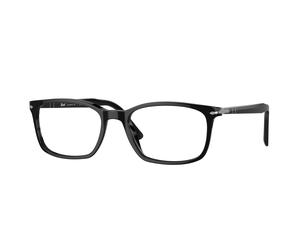 Persol Uomo Persol PO3189V 95 Montature da vista Acetato Nero Trasparente Squadrata Normale