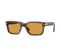 Persol Uomo Persol PO3272S 124853 Occhiali da sole Acetato Marrone Giallo Squadrata Normale
