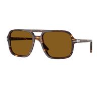 Persol Uomo Persol PO3328S 121533 Occhiali da sole Acetato Marrone Marrone Pilot Normale