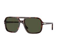 Persol Uomo Persol PO3328S 24/31 Occhiali da sole Acetato Tartaruga Verde Pilot Normale