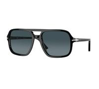 Persol Uomo Persol PO3328S 95/S3 Occhiali da sole Acetato Nero Blu Pilot Polarizzata Sfumato