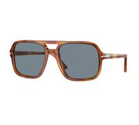 Persol Uomo Persol PO3328S 96/56 Occhiali da sole Acetato Marrone Blu Pilot Normale