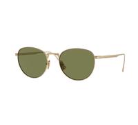 Persol Uomo Persol PO5002ST 80004E Occhiali da sole Titanio Oro Verde Pantos Normale