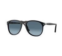 Persol Uomo Persol PO9649S 95/Q8 Occhiali da sole Plastica Nero Blu Pilot Normale Sfumato