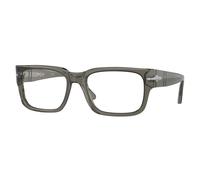 Persol Uomo PO3315V 1103 Montature da vista Acetato Grigio Trasparente Squadrata Normale