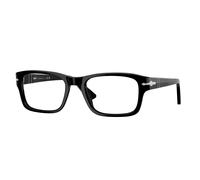Persol Uomo PO3364V 95 Montature da vista Acetato Nero Trasparente Squadrata Normale