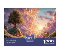 Person Walking on The Road 1000 Pezzi Taglio Preciso Puzzle Sunset Cloudscape Vivace Jigsaw Arredo Per Bambini 70x50cm/1000pcs