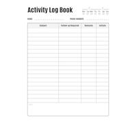 Person Wise Daily Activity Log Book: Timesheet Logbook To Record Time | 4 Columns Track Activity Report Chart | Work Time Record List | 8.5" x 11" 108 Pages
