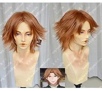 Persona 4: The Animation Yosuke Hanamura parrucca in costume marrone resistente al calore in stile parrucca + cappuccio parrucca gratuito