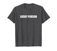 Persona fortunata Maglietta, Uomo, Grigio Scuro, 5XL