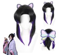 Personaggi di anime Kochou Shinobu Parrucche - Halloween per ragazze e ragazzi, fumetti e congressi di anime, feste di gioco di ruolo del carnevale