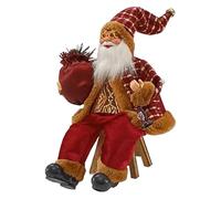 Personaggi di Babbo Natale seduti - Kuschel Santa Figure | Peluche Decorazione Babbo Natale per soggiorno, , finestra, uso dieci volte