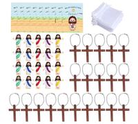 Personaggi di Gesù, piccoli giocattoli di Gesù, biglietti per bambole di Cristo Gesù | 20 pezzi biglietto di auguri Gesù figure Bambola, piccoli regali per feste per gioco nascosto