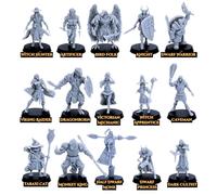 Personaggi Modello NPC Giocabili Fantasy 30mm Dungeons e Draghi Miniatura per Giochi da Tavolo, Creature Bestia TTRPG Giochi di Ruolo