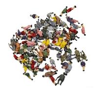 Personaggi passeggeri seduti in scala 1:87, 90 pezzi, in colori assortiti, modello realistico di persone in plastica per layout ferroviari, diorami e scene in miniatura, accessori decorativi
