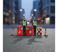 Personaggi Vigili Urbani Scala 1:64 Design Originale per Scena in Miniatura