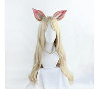 Personaggio Del Gioco K/Da Ahri Parrucca Lunga Con Orecchio Costume Cosplay Kda Parrucca Sintetica Resistente Al Calore Per Donna Parrucca Per Feste Con Orecchio