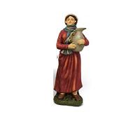 Personaggio Presepe Donna con Brocca Statuetta in Resina 30 cm Pastorella