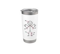 Personaggio stick divertente di Ow Ow Ow Consapevolezza del dolore cronico Bicchiere termico in acciaio inox doppia parete