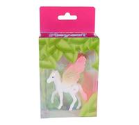 Personaggio unicorno in plastica rosa 9 cm giocattolo unicorno
