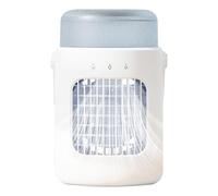 Personal Air Cooler, Portable Evaporative Cooling Fan with 600ml Water Tank, 3-Speed Rechargeable Ac Unit for Tent, Indoor, Garage, Office, Desktop, Hiking, Home, Room Use